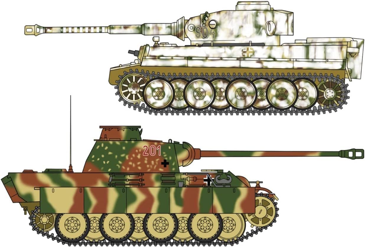 1/72 TIGER I & PANTHER G GERMAN ARMY MAIN BATTLE TANK COMBO 2Kits [LIMITED EDITION]