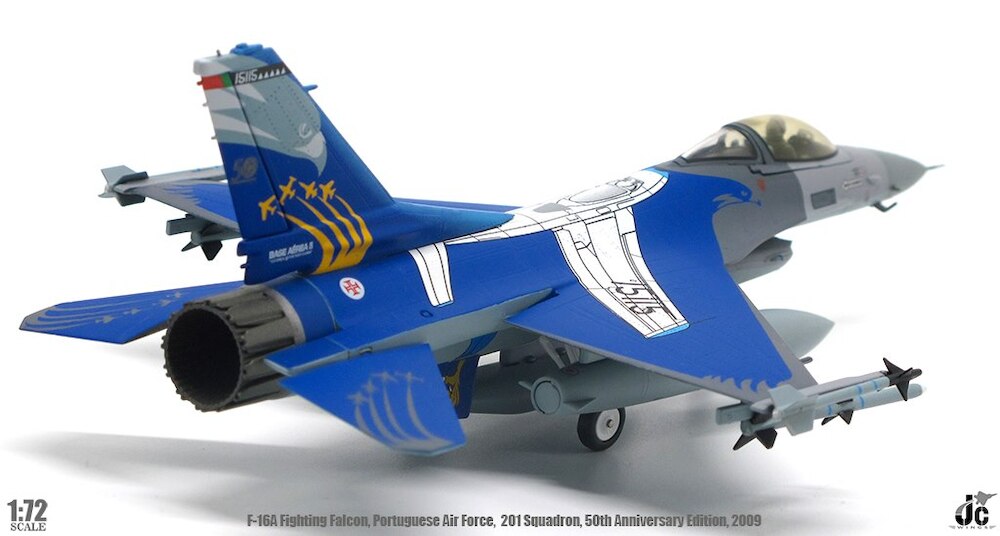 1/72 PORTUGUESE AIR FORCE F-16A FIGHTING FALCON 201St SQD. 50th Anniversary