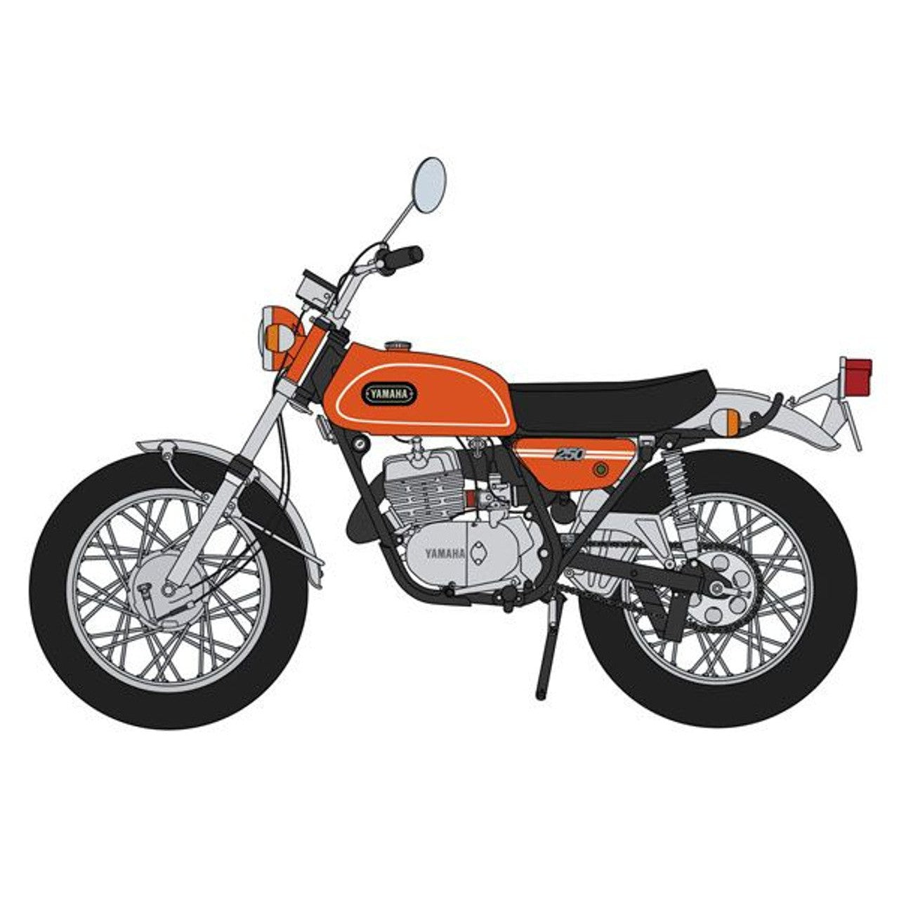1/10 YAMAHA ENDURO DT250 MANDARIN ORANGE [LIMITED EDITION]
