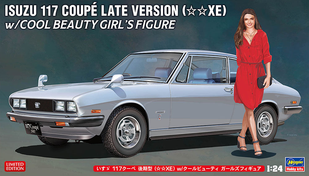 1/24 ISUZU 117 COUPÉ LATE VERSION (☆☆XE) with COOL BEAUTY GIRL'S FIGURE [LIMITED EDITION]
