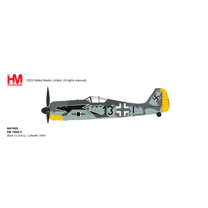 1/48 FW 190A-3 Black 13 8/JG.2 Luftwaffe WWII