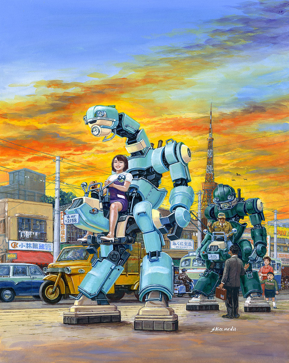 1/35 CHUBU 01 (LIGHT GREEN and GREEN) LIGHT WEIGHT MECHATROBOT 2Kits