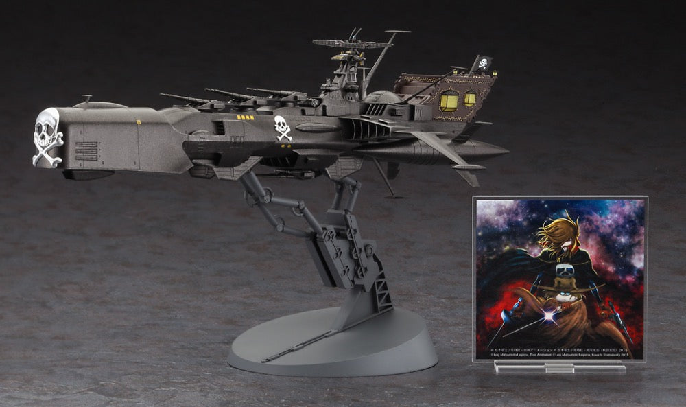 1/1500 CAPTAIN HARLOCK SPACE PIRATE DIMENSION VOYAGE Space Pirate Battleship ARCADIA Third Ship [Variant] Attack Enhanced Type with ACRYLIC STAND FIGURE