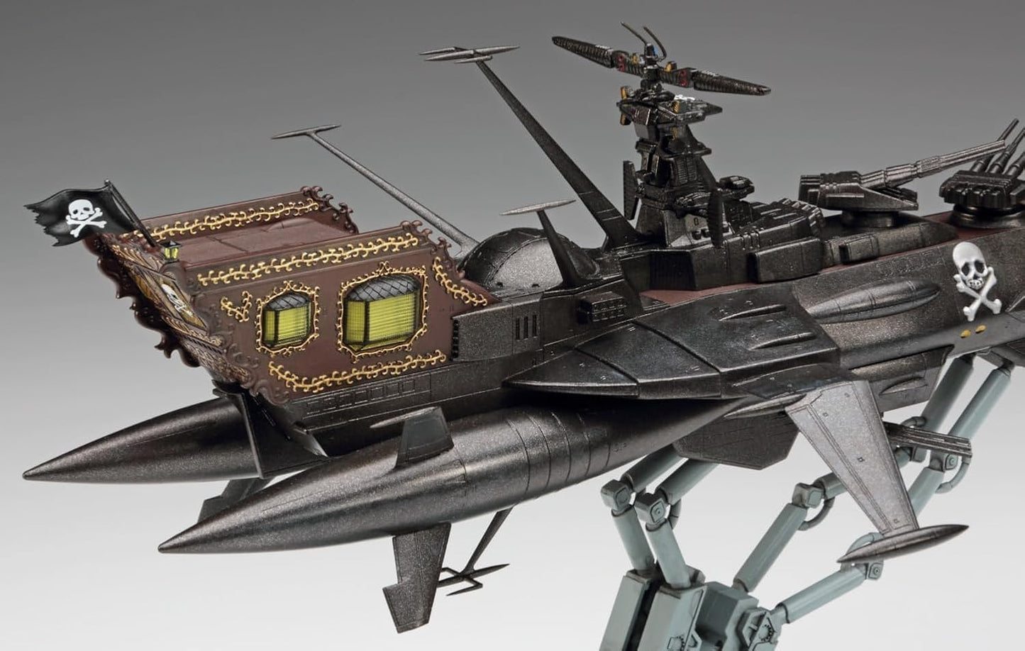 1/1500 CAPTAIN HARLOCK SPACE PIRATE DIMENSION VOYAGE Space Pirate Battleship ARCADIA Third Ship [Variant] Attack Enhanced Type with ACRYLIC STAND FIGURE