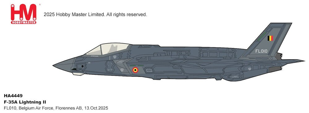 1/72 F-35A Lightning II FL010, Belgium Air Force, Florennes AB, 13-Oct-2025 (with 2 x B61 Nuclear Bomb)