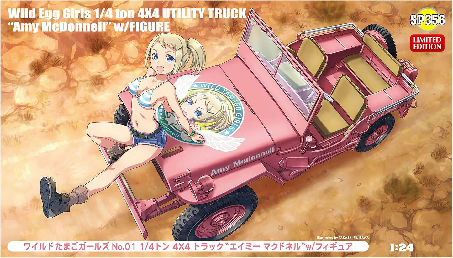 1/24 Wild Egg Girls 1/4 Ton 4x4 Utility Truck Amy Mcdonnell with Figure