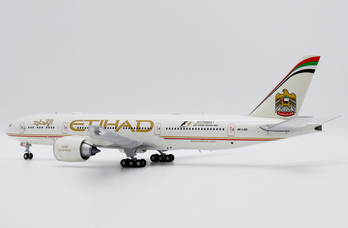 1/200 Etihad Airways Boeing 777-200LR "2015 Formula 1" Reg: A6-LRD with Stand