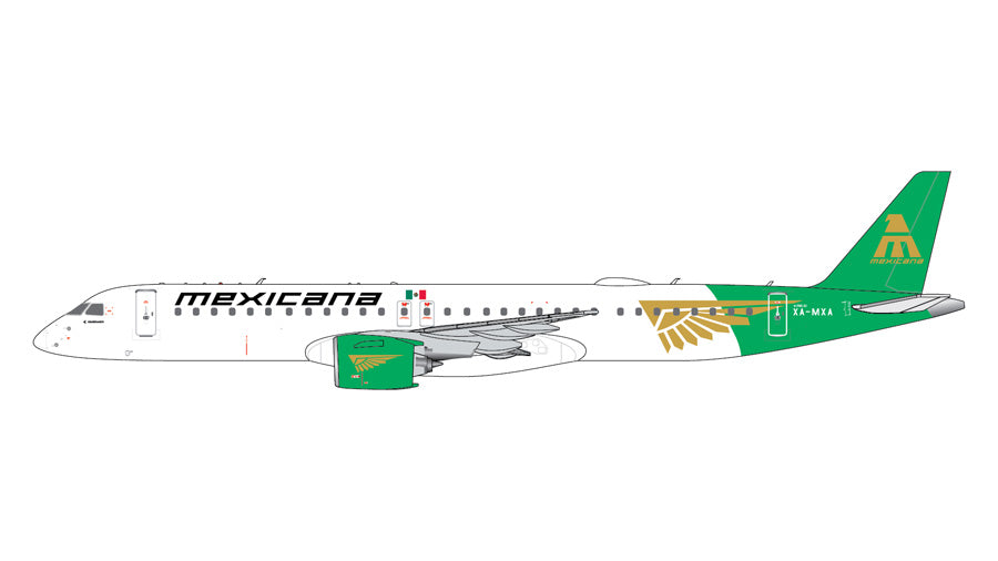 1/400 E195-E2 Mexicana XA-MXA (green-and-gold livery)