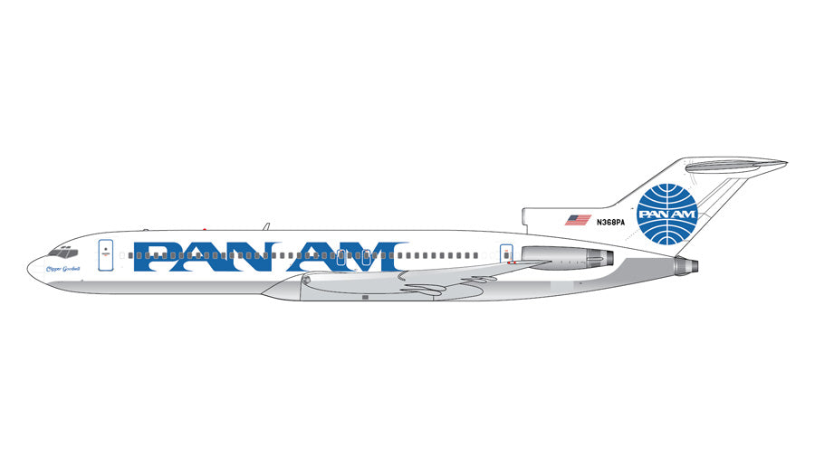 1/400 B727-200/Adv. Pan Am N368PA (billboard titles; polished belly)