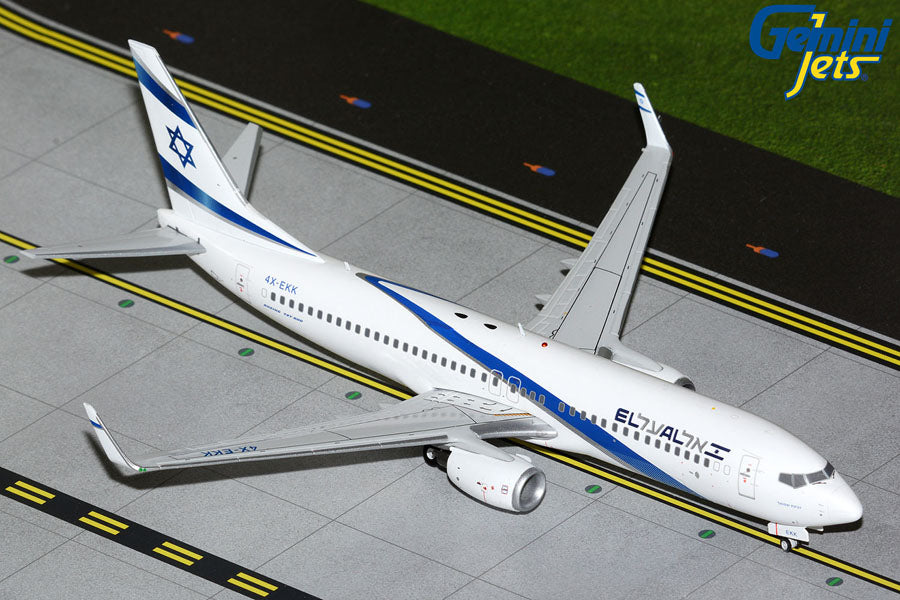 1/200 El Al Israel B737-800W 4X-EKK (Upgradedd Stand)