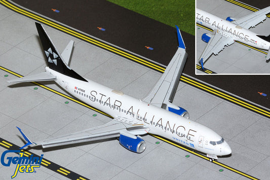 1/200 United Airlines B737-800W N76516 "Star Alliance" Livery Flaps Down