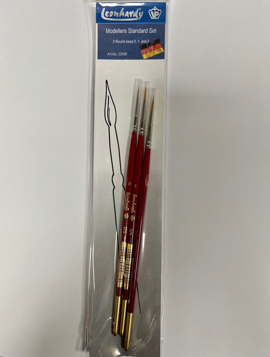 3pc Modellers Finishing Brush Set