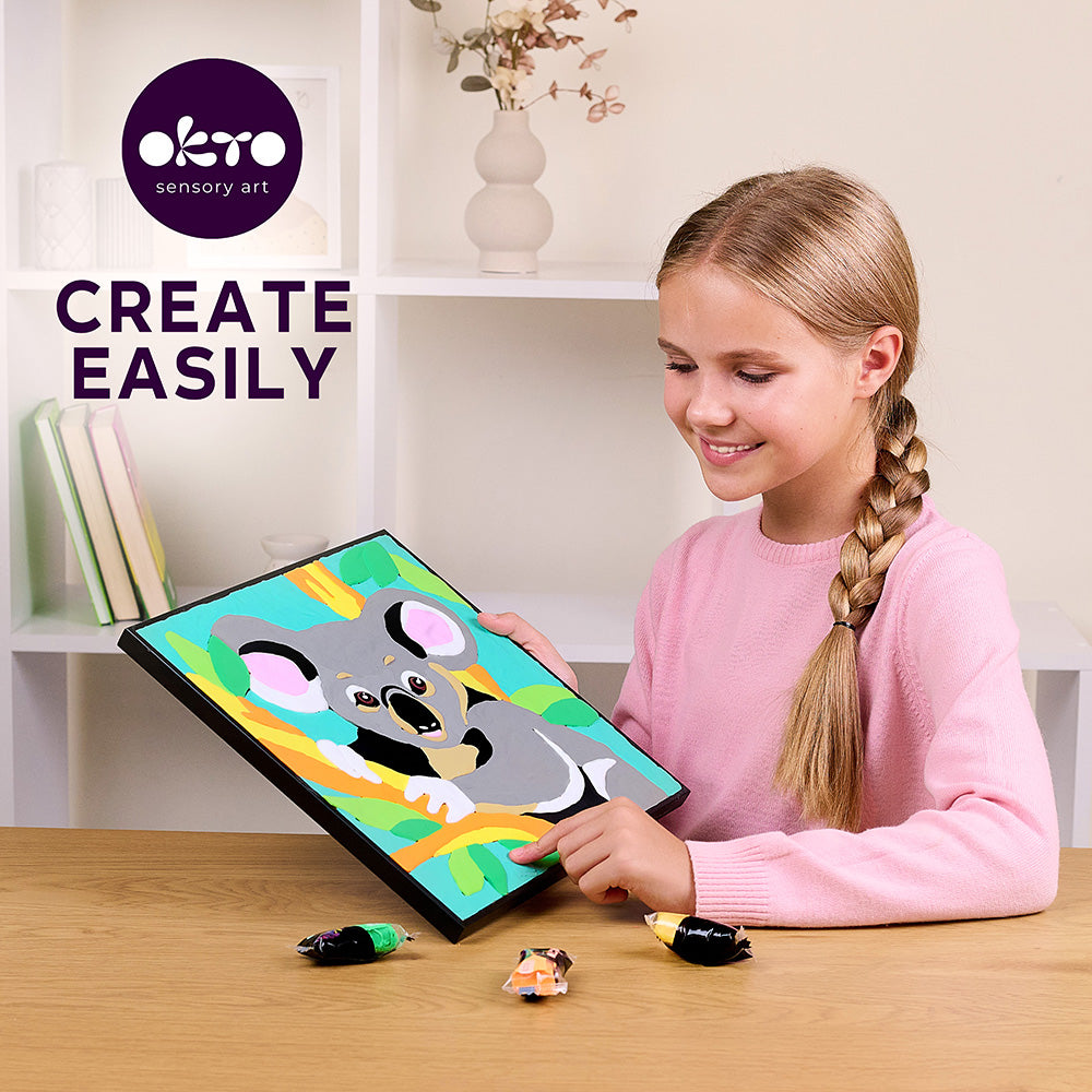 Coloring with Clay Set by Numbers 29x29cm - Koala