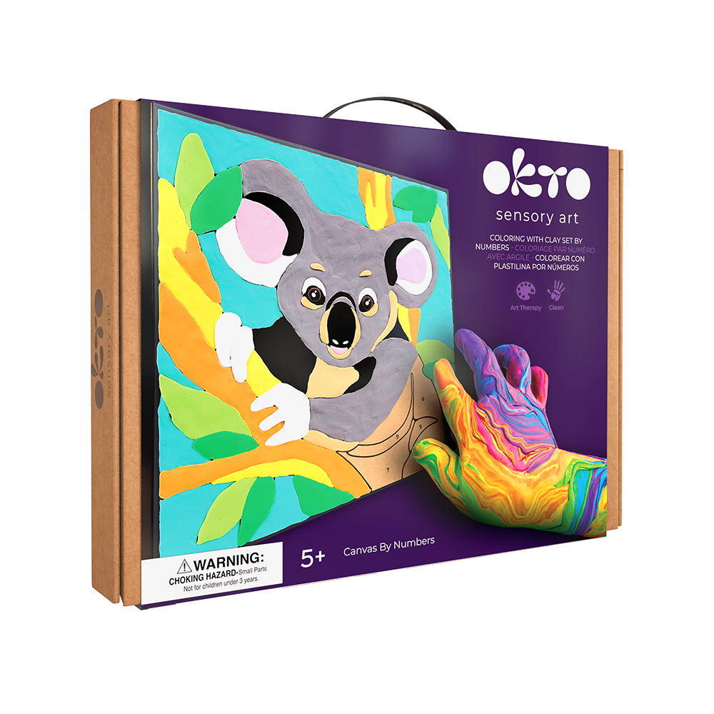 Coloring with Clay Set by Numbers 29x29cm - Koala
