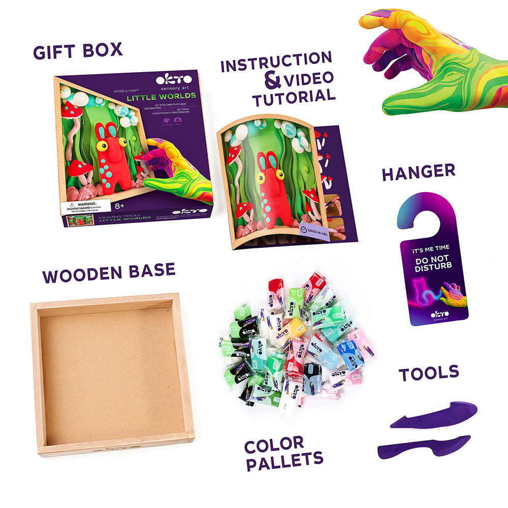 Wood&Craft DIY Little Worlds 21x21cm - Mommy Troll