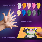 Coloring with Clay Set by Numbers 29x29cm - Cat