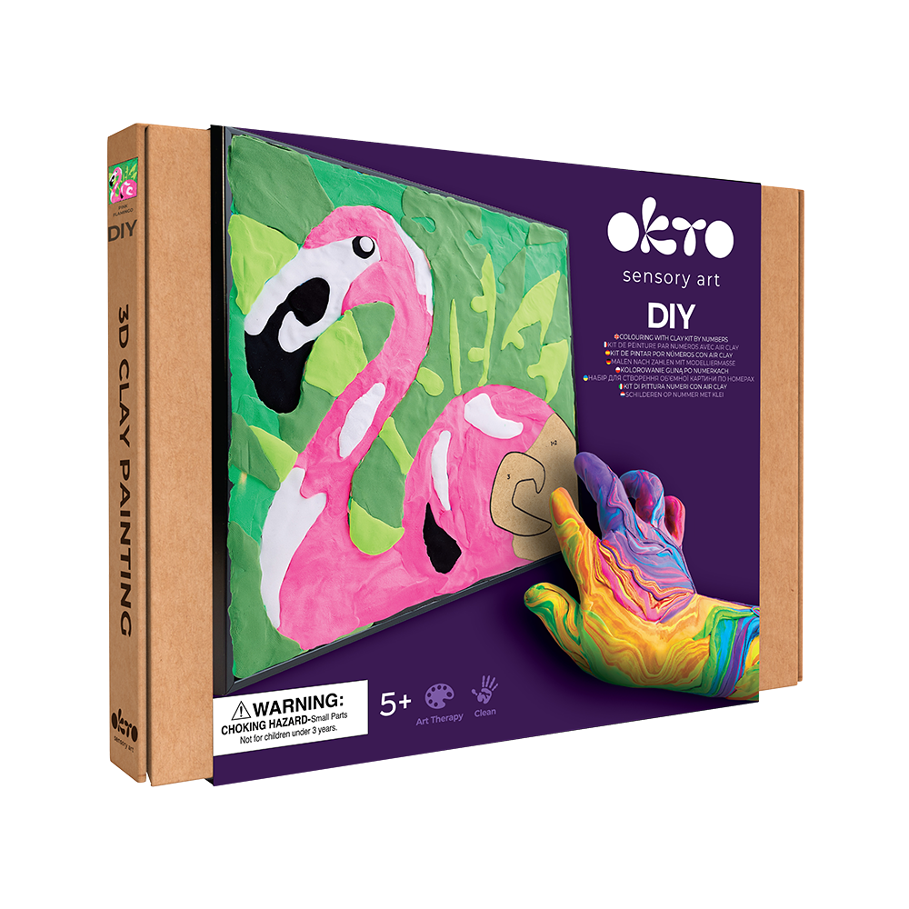 image1_Colouring Clay by Numbers - Pink Flamingo