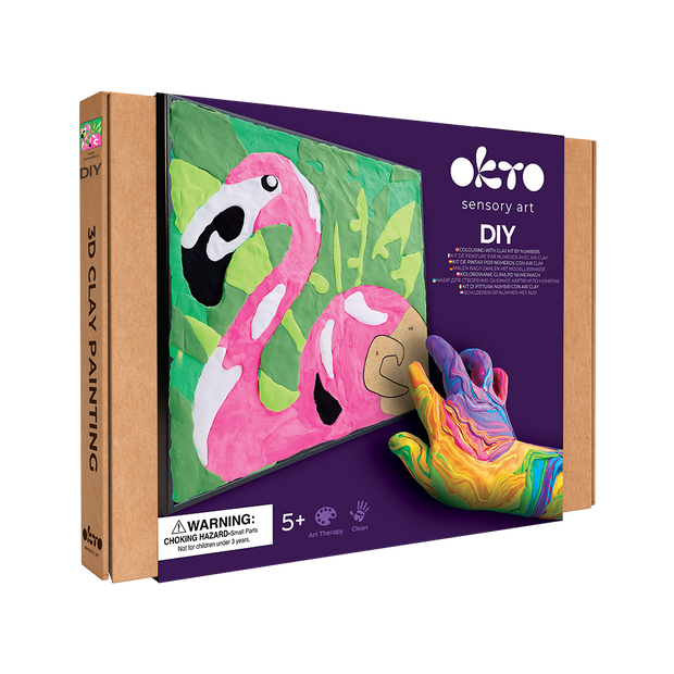 image1_Colouring Clay by Numbers - Pink Flamingo