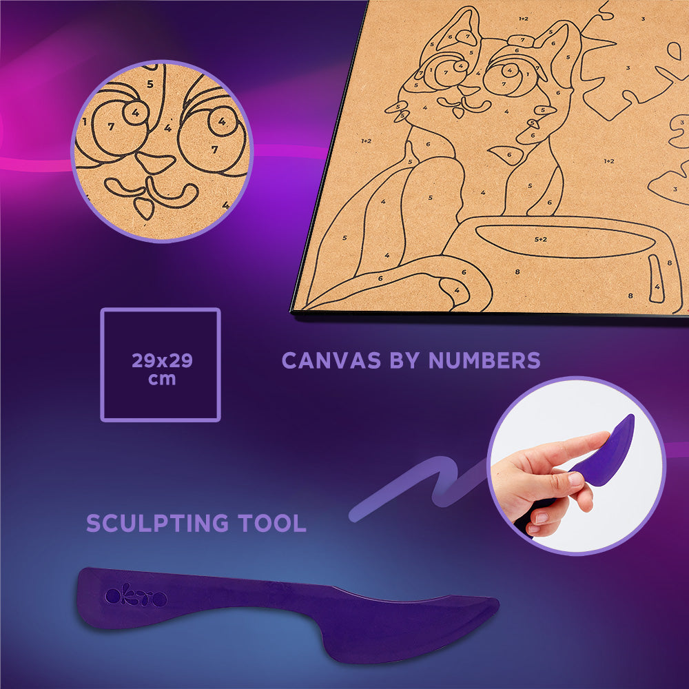 image4_Colouring Clay by Numbers - Funny Cat