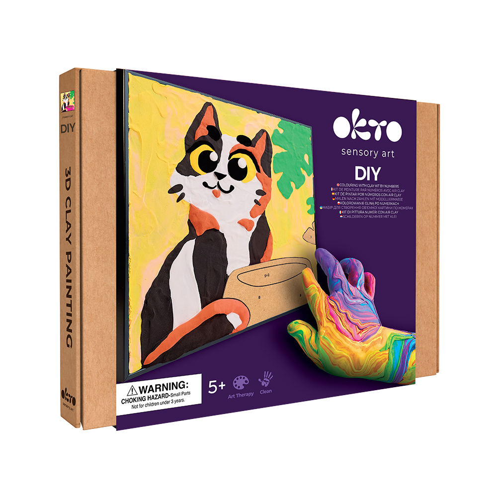 image1_Colouring Clay by Numbers - Funny Cat