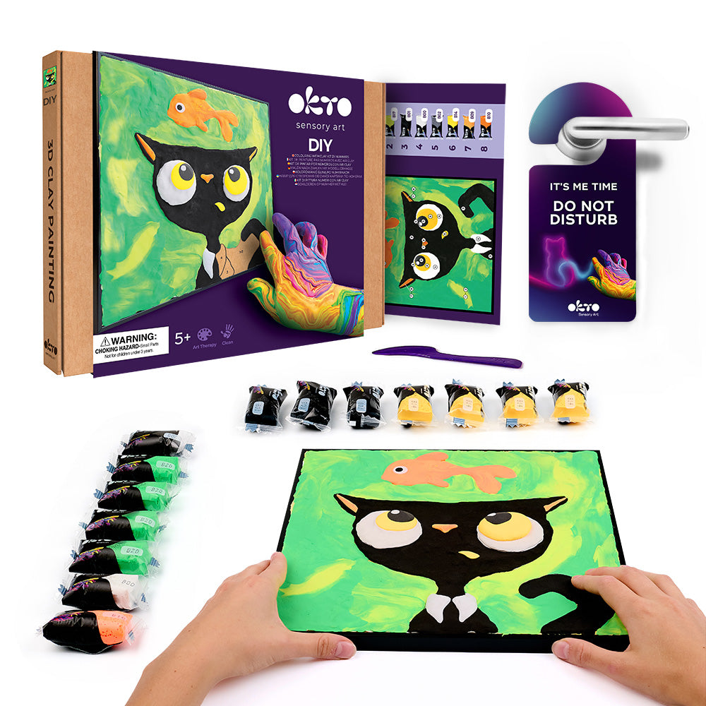 image2_Colouring Clay by Numbers - Black Cat