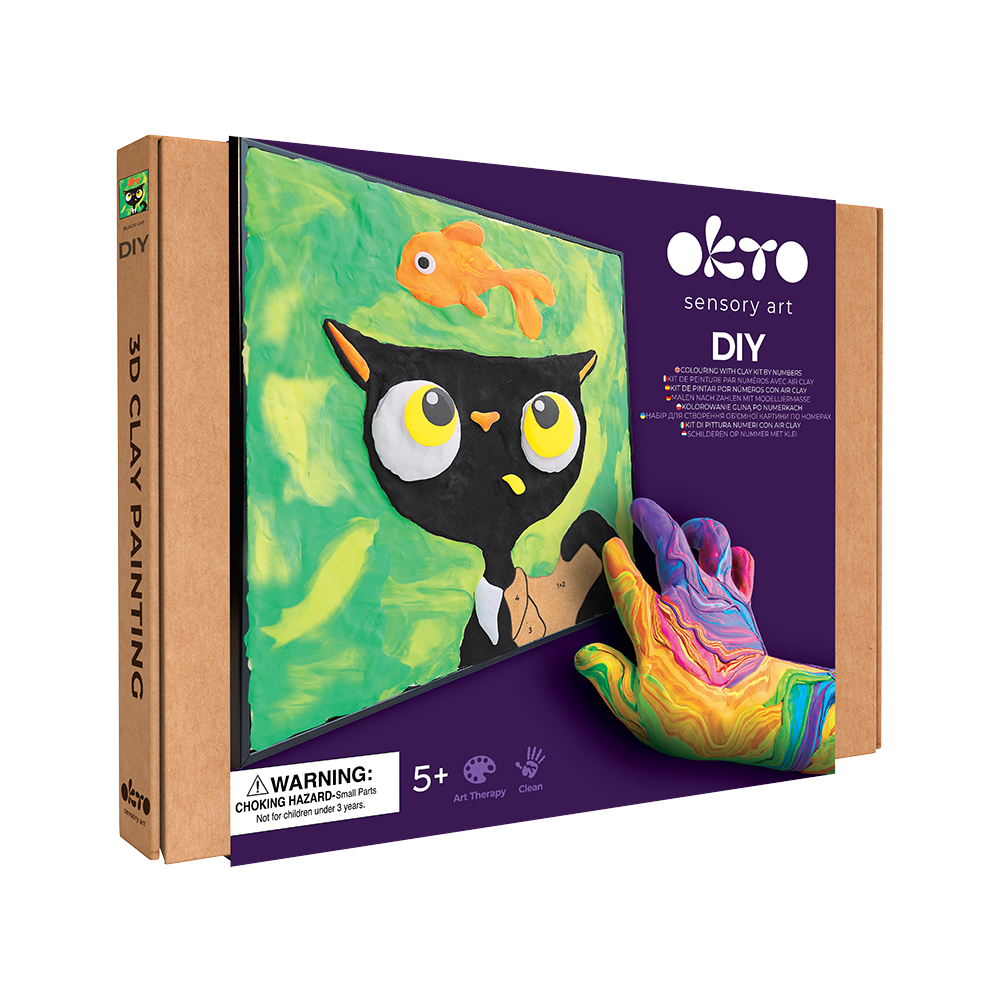 image1_Colouring Clay by Numbers - Black Cat