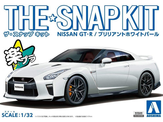 1/32 SNAP NISSAN GT-R (Brilliant White Pearl)