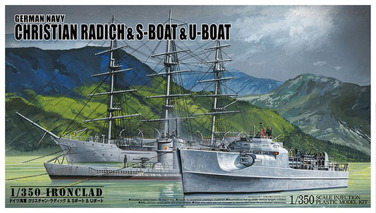 1/350 German Navy CHRISTIAN RADICH and S-BOAT and U-BOAT