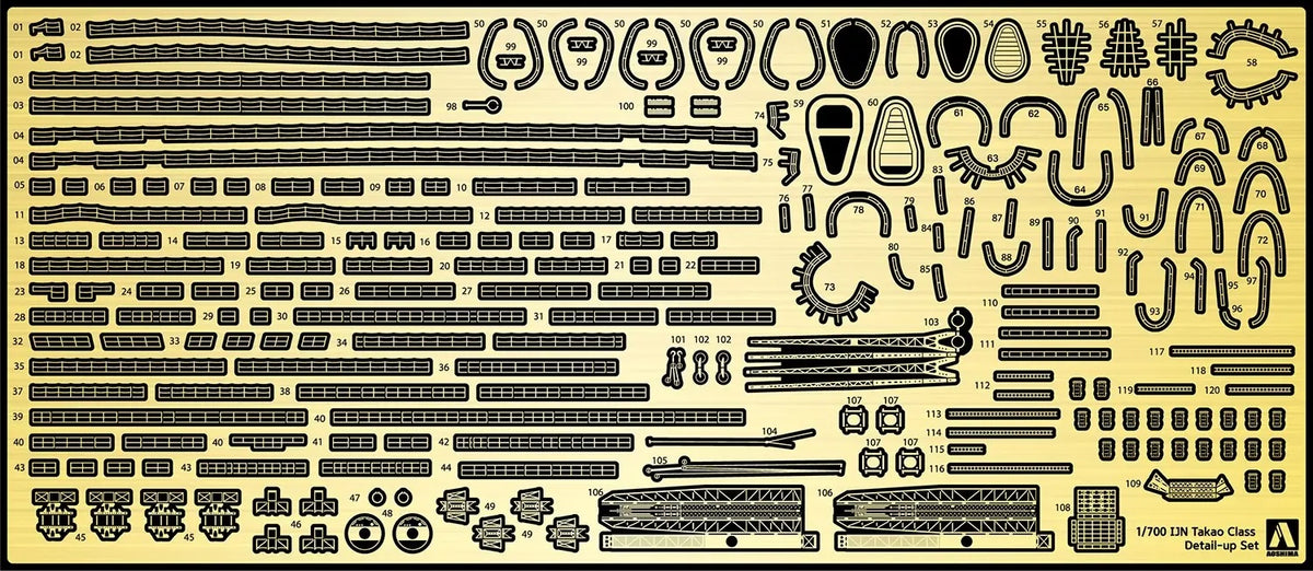 1/700 IJN HEAVY CRUISER TAKAO-CLASS PHOTO-ETCHED SET
