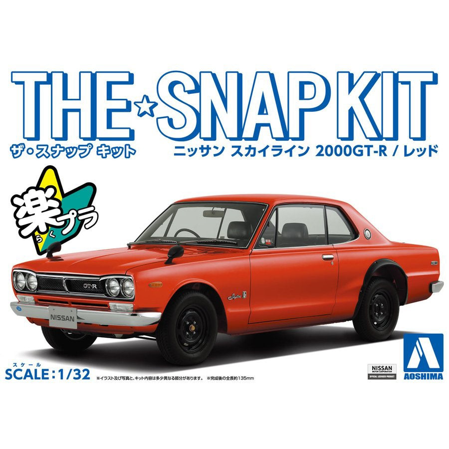 1/32 SNAP NISSAN SKYLINE 2000 GT-R (Red)