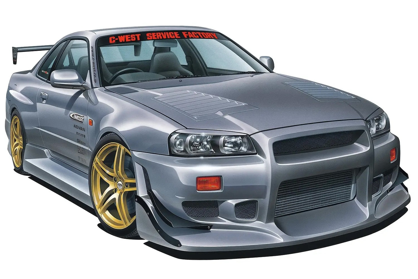 1/24 C-WEST NISSAN BNR34 SKYLINE GT-R '02
