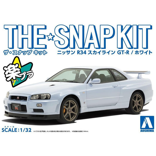 1/32 SNAP NISSAN R34 SKYLINE GT-R White