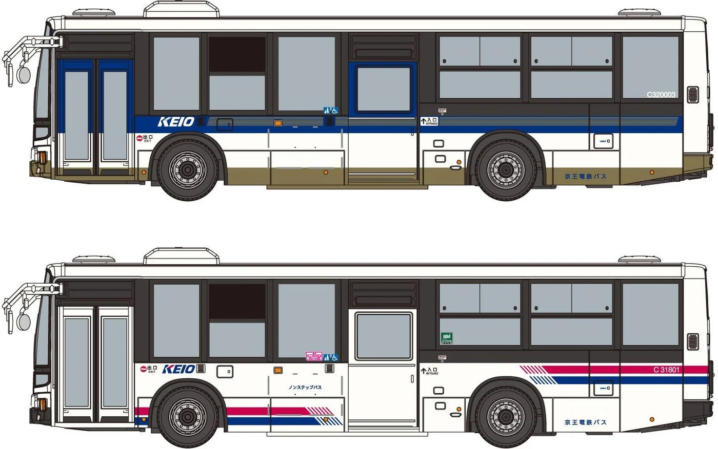 1/80 MITSUBISHI Fuso MP38 Aero Star Keio Dentetsu Bus