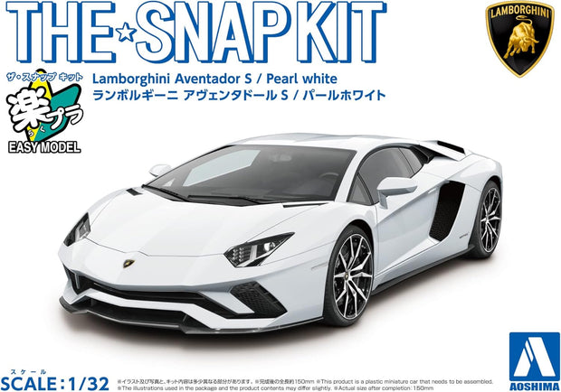 1/32 SNAP LAMBORGHINI AVENTADOR S (Pearl White)