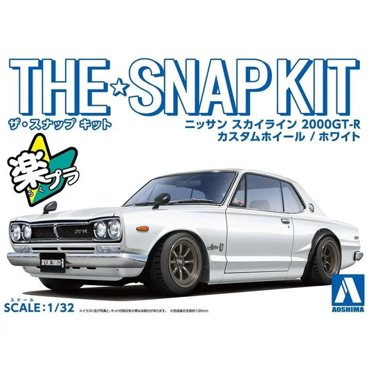 1/32 SNAP NISSAN SKYLINE 2000 GTR CUSTOM WHEEL (White)