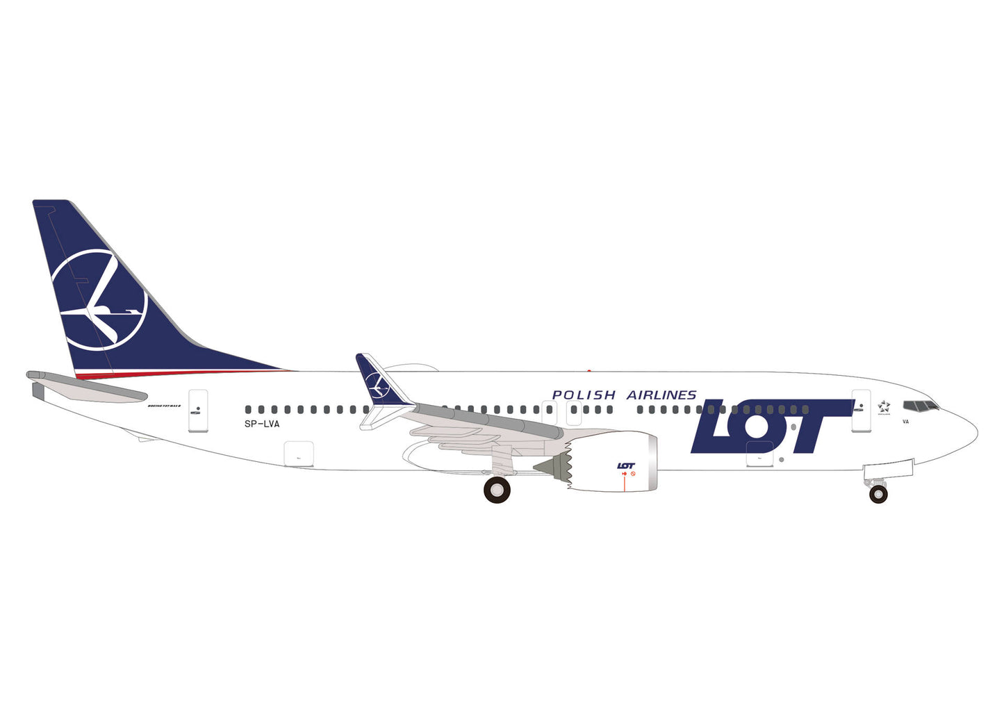 1/500 LOT Polish Airlines Boeing 737 Max 8 SP-LVA