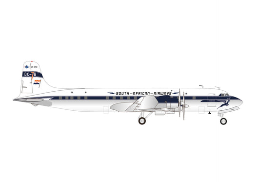 1/200 South African Airways Douglas DC-7B with Saddle Fuel Tanks ZS-DKD "Dromedaris"