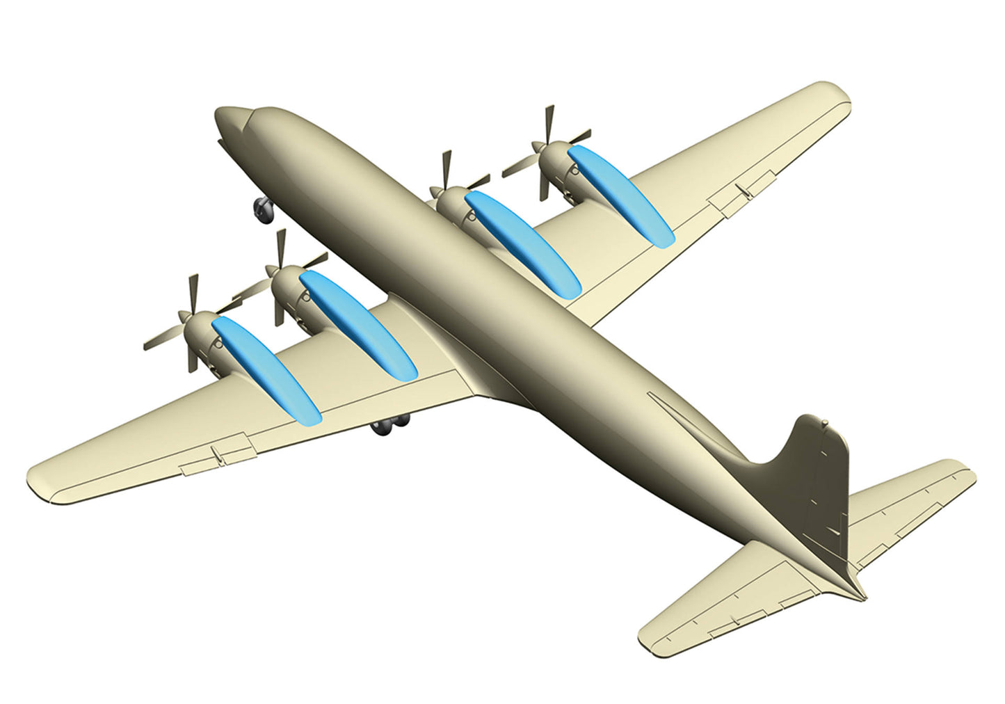 1/200 South African Airways Douglas DC-7B with Saddle Fuel Tanks ZS-DKD "Dromedaris"