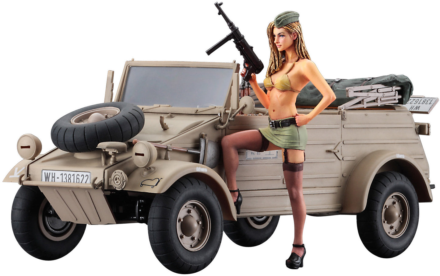 1/24 Pkw.K1 KÜBELWAGEN TYPE 82 (Balloon Tire) with BLOND GIRL’S FIGURE