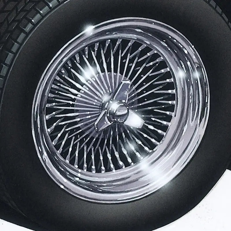 1/24 Wire Wheel (Silver Plating) 13inch Wheel Set
