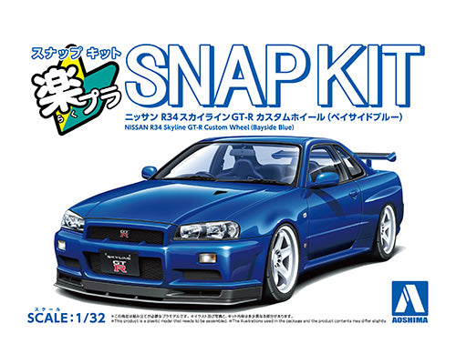 1/32 SNAP NISSAN R34 Skyline GT-R Custom Wheel (Bayside Blue)
