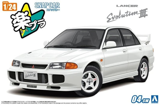 1/24 SNAP CE9A Lancer GSR Evolution III 1995 (Scotia White)