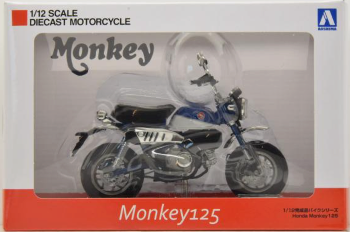 1/12 HONDA Monkey125 Pearl Glittering Blue DIECAST