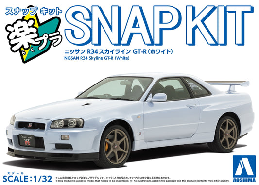 1/32 SNAP NISSAN R34 Skyline GT-R (White)