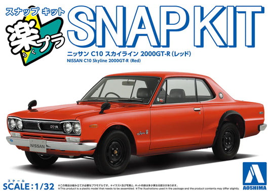 1/32 SNAP NISSAN C10 Skyline 2000GT-R (Red)