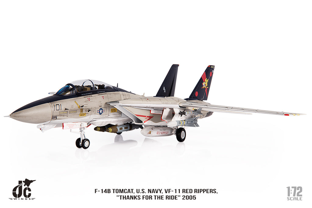 "1/72 F-14B Tomcat U.S. NAVY VF-11 Red Rippers ""THANKS FOR THE RIDE"" 2005"