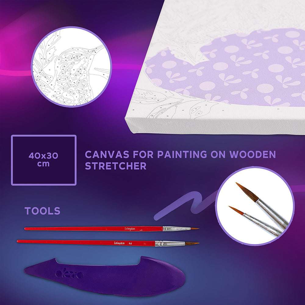 3D Modeling+Painting Kit 30x40cm - Hummingbirds in Love