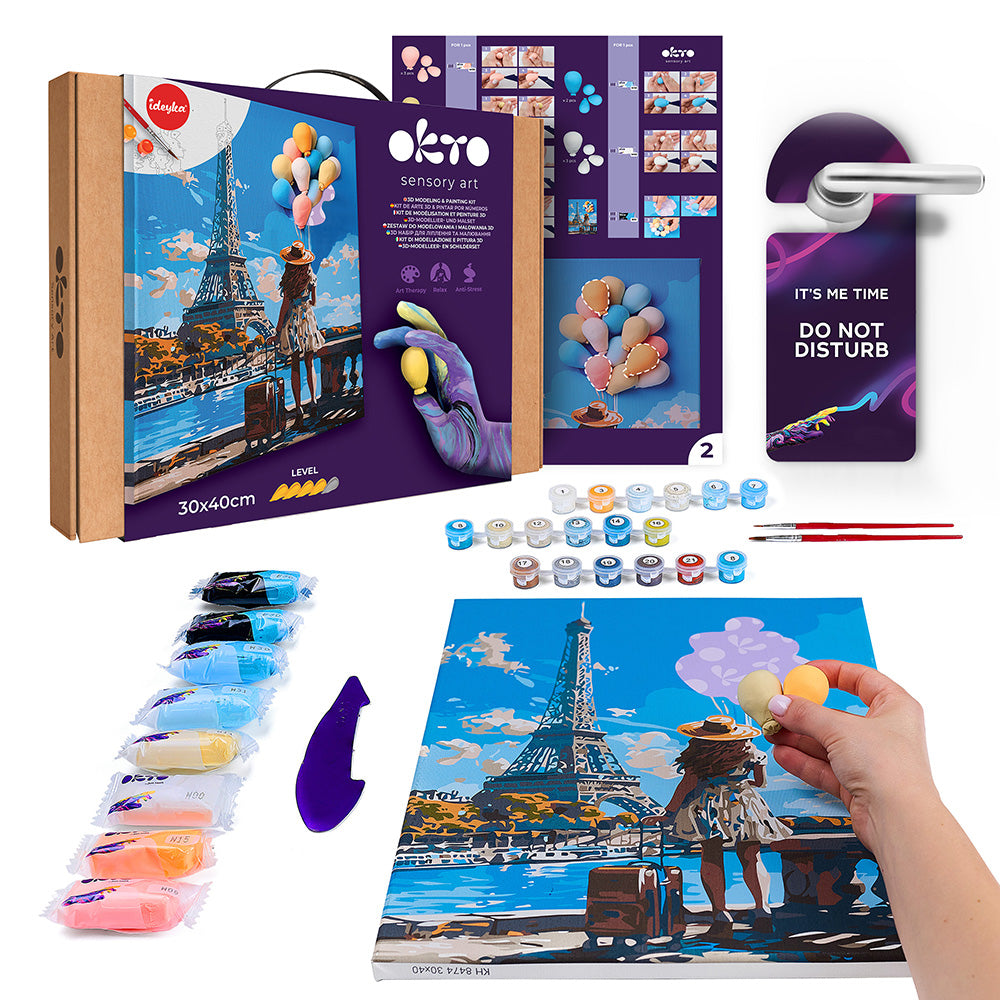 3D Modeling+Painting Kit 30x40cm - Greetings from Paris