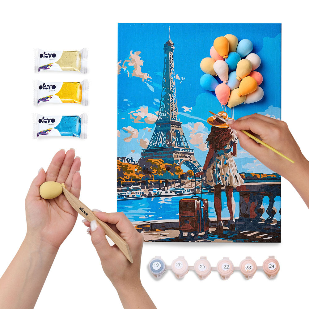3D Modeling+Painting Kit 30x40cm - Greetings from Paris