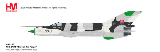 1/72 MIG-21MF "Slovak Air Force" 7713 4th Flight Sliac Airbase 1999